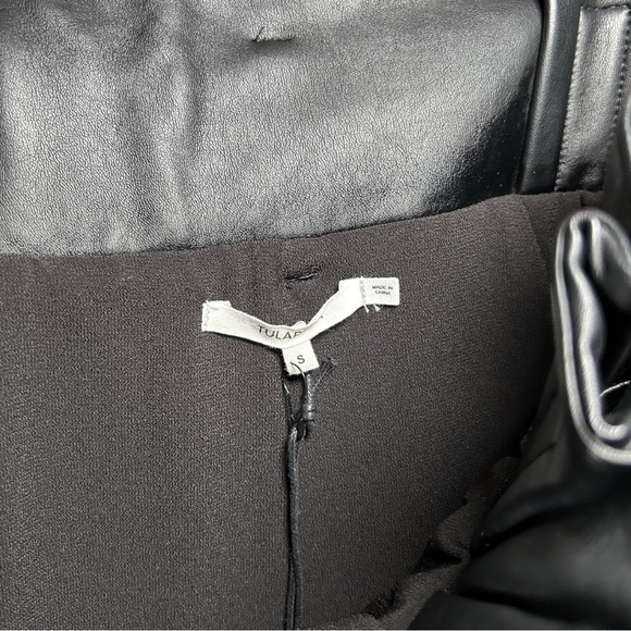 NWT Tularosa Jenna Faux Leather Midi Button Down Belted Skirt Black Size Small - Picture 10 of 14